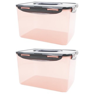 LocknLock 樂扣樂扣 新款泡菜專用密封保鮮盒 粉色, 4.5L, 2個