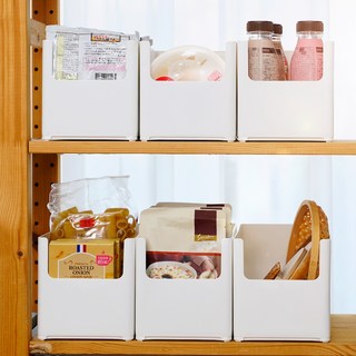 comet 韓國製造 簡約儲物櫃整理盒, 6個, 白色