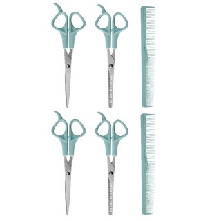 STAR KING 星之冠 美髮剪刀3件組 打薄剪刀 理髮梳, 綠色, 2組