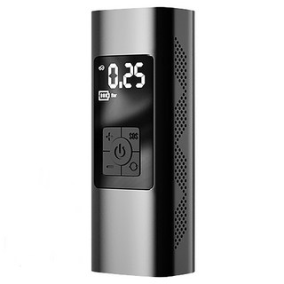 智能定壓車用充氣泵, 預設胎壓自動停止，輕巧便攜, 1組, 黑色