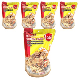 O-Yua 酸辣風味 香脆鮭魚皮 高鈣, 20g, 5包