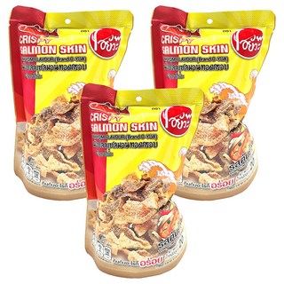 O-Yua 炸魚皮 酸辣風味 香脆鮭魚皮, 20g, 3包