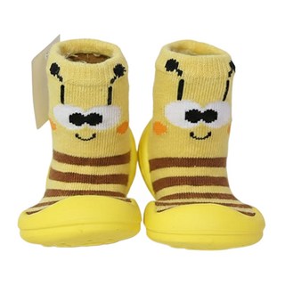 Komuello GGOMOOSiN 幼兒襪型學步鞋, 125mm, 黃色蜜蜂款