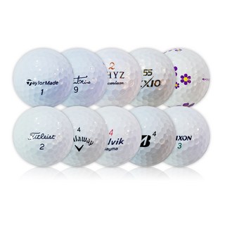 브랜드혼합 WSD 골프 로스트볼 1등급 4.3cm, 화이트, 10개입, 1세트