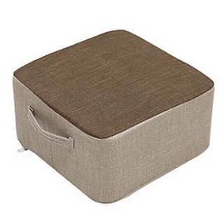 Mega 加高手提亞麻方形坐椅, 卡其色, 39x39x20公分, 1個