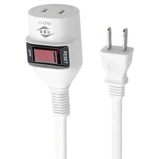 威電 過載斷電中繼線組 1開1座2孔 阻燃防火PC料, 4.5m, 白色, 1個