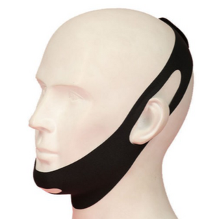 Huolly 睡眠防張嘴束帶 無縫款 黑色, 1個