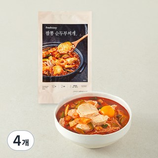 프레시지 짬뽕 순두부찌개 밀키트 2인분, 677g, 4개