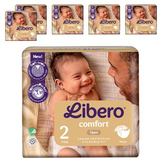 Libero 麗貝樂 Comfort 黏貼型尿布 3~6kg, 第2階段, 204片