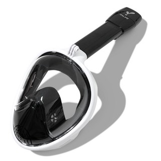 It's Life 第三代全罩式浮潛面罩套組, 白色 + 黑色