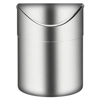 AHOYE 不鏽鋼桌面垃圾桶, 1.5L, 1個