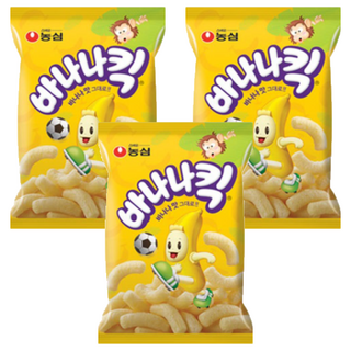 농심 바나나킥 스낵, 75g, 3개
