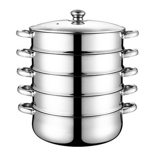 大容量五層不鏽鋼蒸鍋, 410不鏽鋼材質, 台灣監製, 28cm, 1個
