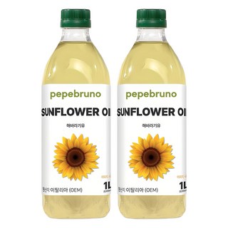 Pepebruno 葵花籽油, 2個, 1L