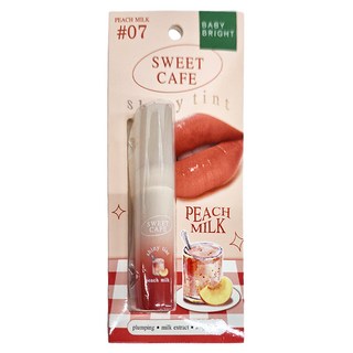 BABY BRIGHT 甜蜜下午茶持久顯色水光潤唇釉, 07 Peach Milk, 水光嘟嘟唇, 1件