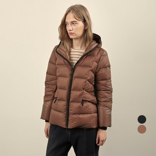 Olivia Lauren 女款字母線條邊拉鍊羽絨連帽外套 VVCKD4W9371