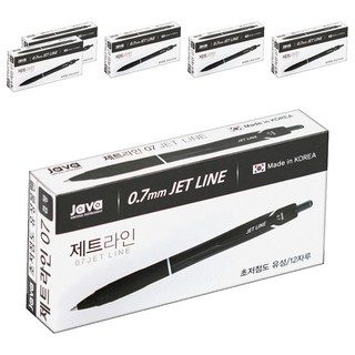 JAVAPEN Jet line 原子筆 0.7mm 黑色 12入, 6盒
