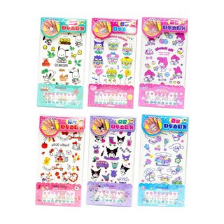 PInK MAnGO 三麗鷗珠寶紋身貼紙6件組, 混和顏色, 1組