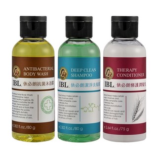 依必朗 健康舒活旅行組 (抗菌沐浴露+潔淨洗髮露+修護潤髮乳), 1組