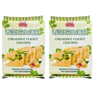 志烜食品 香菜花生薄餅 越南產, 340g, 2包