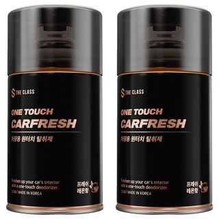 더클래스 원터치 카프레쉬 차량용 탈취제 레몬, 150g, 2개