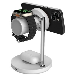 트리니 Qi2 25W BLDC 쿨링팬 맥세이프 3in1 초고속 무선충전기 TR-Qi25W, 1개, 밀크화이트