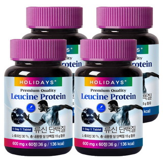 HOLIDAYS 白胺酸蛋白質補充錠, 60錠, 4罐