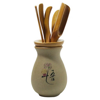 哥窰開片荷花茶道六君子, 1個