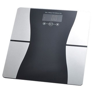 바디라이너 스마트 디지털 체지방 체중계, 블랙 + 스테인리스, BL1000