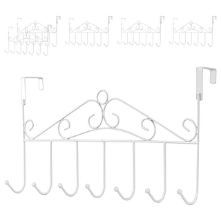 TRENY經典門後掛勾 - RG127-7, 白色, 6個