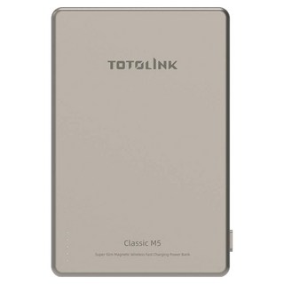 TOTOLINK M5 5000mAh 超薄磁吸無線快充行動電源, Classic M5, 香檳金