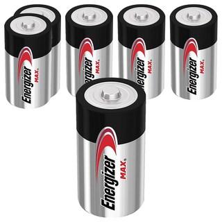 Energizer 勁量 2號 C 鹼性電池, 6個裝, 1組