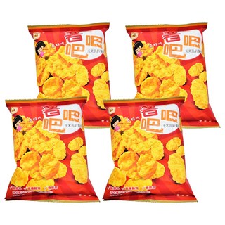 一口田 薯吧吧 玉米馬鈴薯脆片, 選用10多種穀物烘培而成, 天然咖哩香料, 酥脆好吃, 35g, 4包