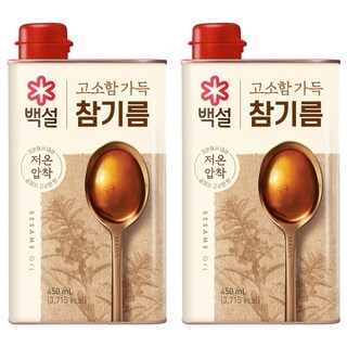 CJ BEKSUL 白雪 香醇芝麻油, 2瓶, 450ml