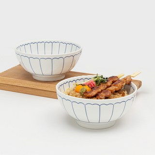 Moru 日式陶瓷麵碗, 2個, 花