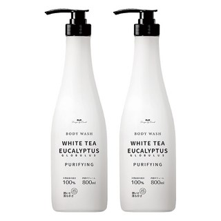 QUNDO 康朵 除蟎香水沐浴乳 白茶尤加利, 800ml, 2瓶