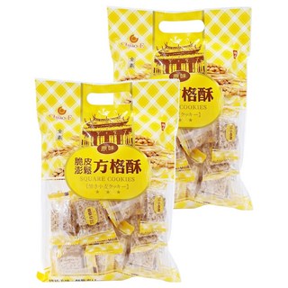 Chiao-E 巧益 脆皮澎鬆方格酥 全素 原味, 150g, 2袋