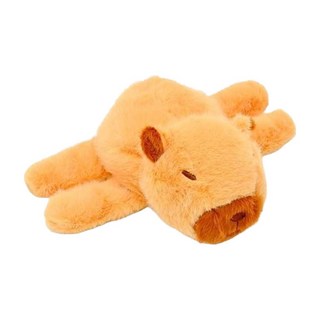 水豚君 娃娃 動物抱枕 拍拍手環, 水豚 棕色, 19cm