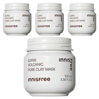 INNISFREE 超級火山泥毛孔潔淨面膜, 1罐, 4罐