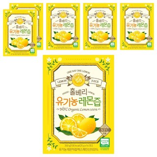 홀베리 유기농 레몬즙, 350g, 6개