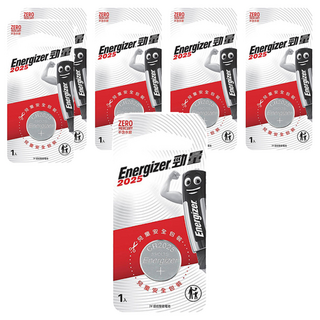 Energizer 勁量 2025 鈕扣型鋰電池, 3V, 不含水銀, 兒童安全包裝, 1顆, 6個