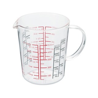 HARIO 玻璃手把量杯 CMJW-500, 500ml, 1個, Clear