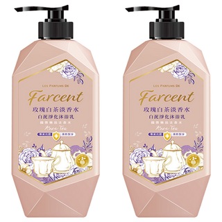 LES PARFUMS DE Farcent 白泥淨化沐浴乳 玫瑰白茶, 1kg, 2瓶
