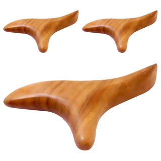 MEO 原木按摩 紅木三角刮痧板, 3個, 單一顏色