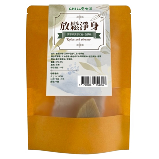 CHILL 愛生活 放鬆淨身艾草平安手工皂+皂袋組 (手工皂+皂袋) 溫和潔淨 保濕滋潤, 37g, 1組