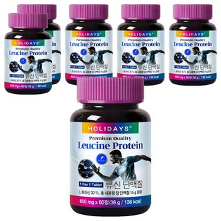 HOLIDAYS 白胺酸蛋白質補充錠, 60錠, 6罐