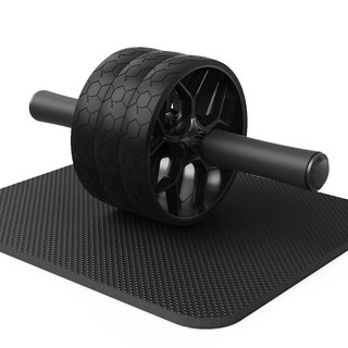 comet 健身運動AB滾輪 + 防護墊, 黑色, 1組