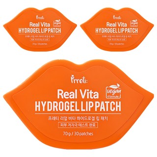 Prreti Real Vita 水凝膠唇膜, 集中保濕 營養供給 角質護理, 30片, 3盒