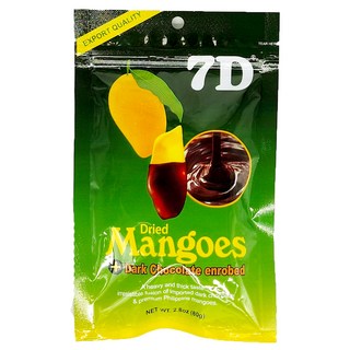 7D Mangoes 巧克力芒果乾, 80g, 1包