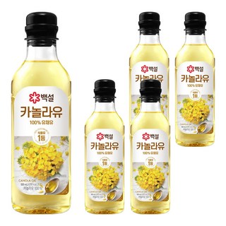 CJ BEKSUL 白雪 芥花油, 500ml, 5個